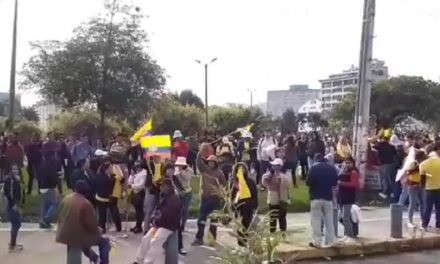 Centenas de simpatizantes de Lasso llegan a Quito por juicio político